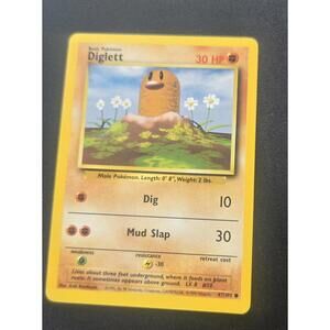 Pokémon Diglett #047/102 Base Set (Shadowless) Trading Card TCG Nintendo 1999